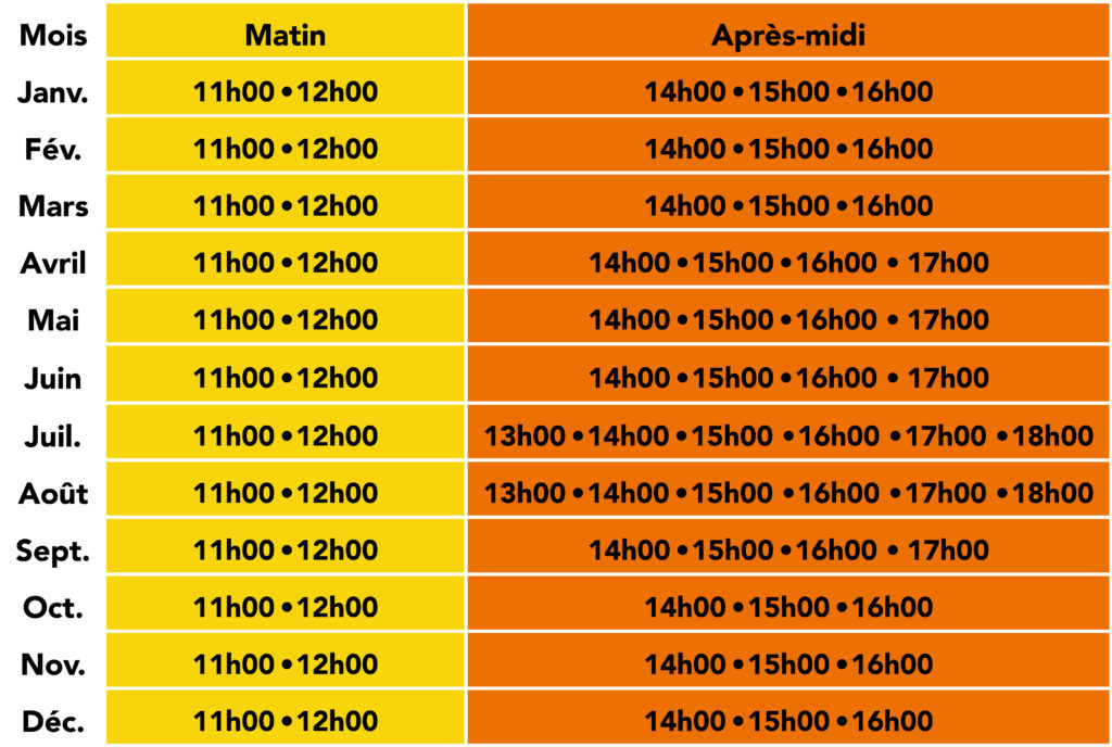 2023 Timetable - Little Train Toulon